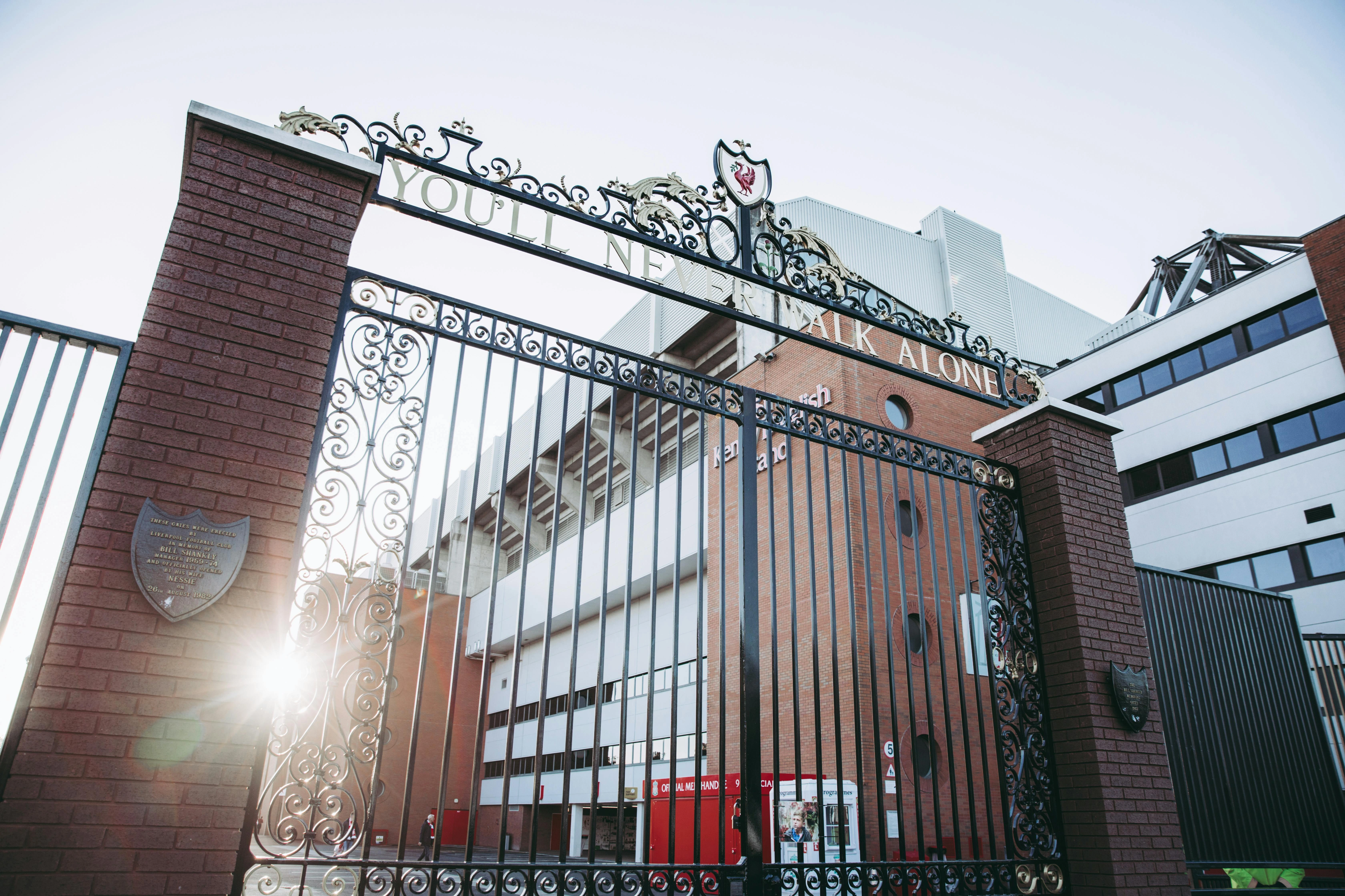 Aerial View of  Anfield Stadium Liverpool Football Club