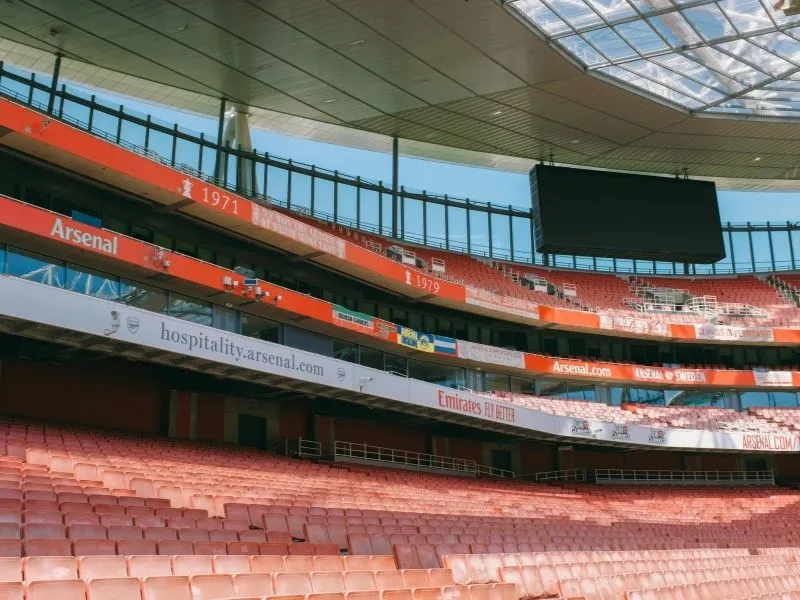 Emirates Stadium stands filled with Arsenal supporters