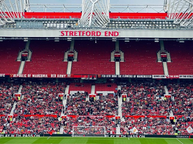 Stretford End Crowd at Manchester United Football Stadium