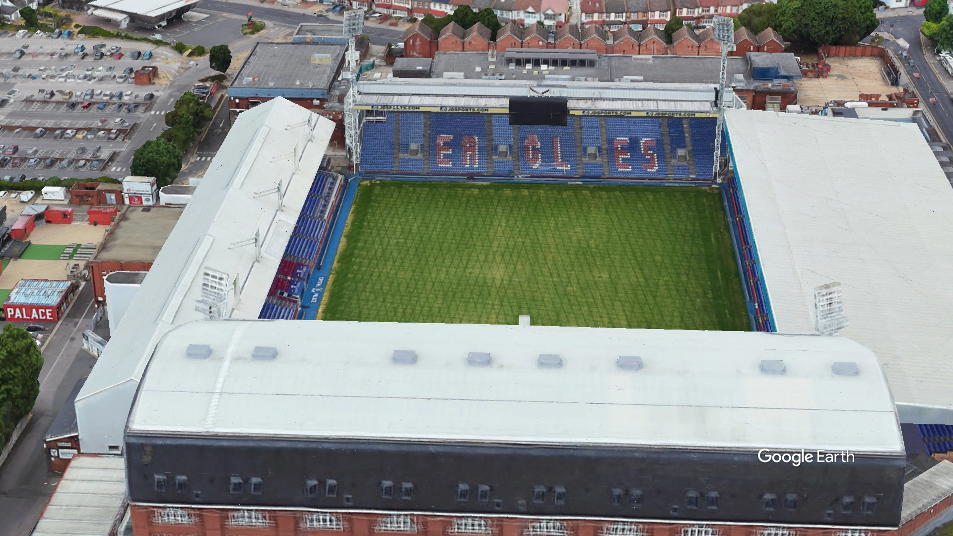 Aerial View of  Selhurst Park Stadium Crystal Palace Football Club