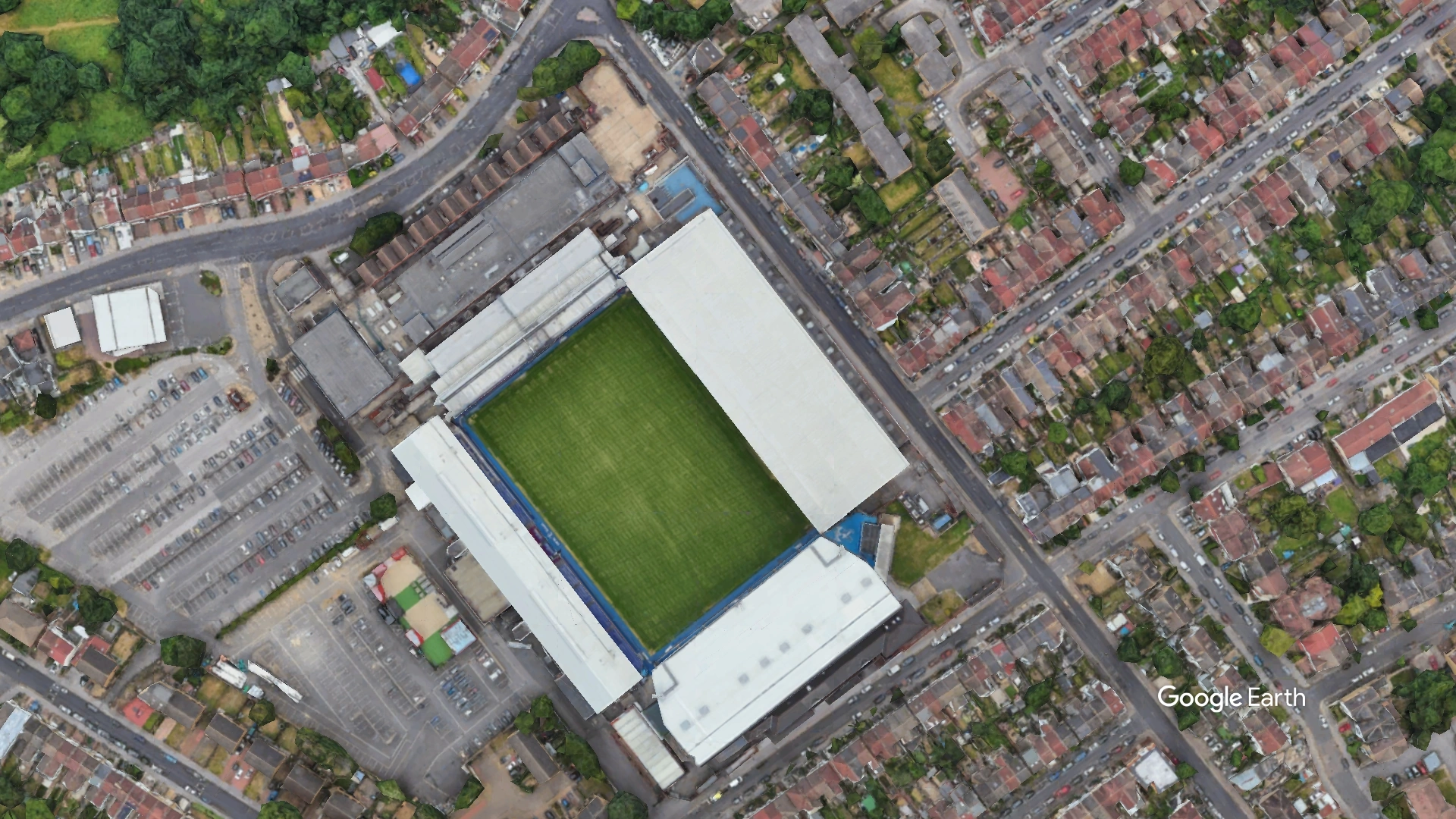 Aerial View of  Selhurst Park Stadium Crystal Palace Football Club
