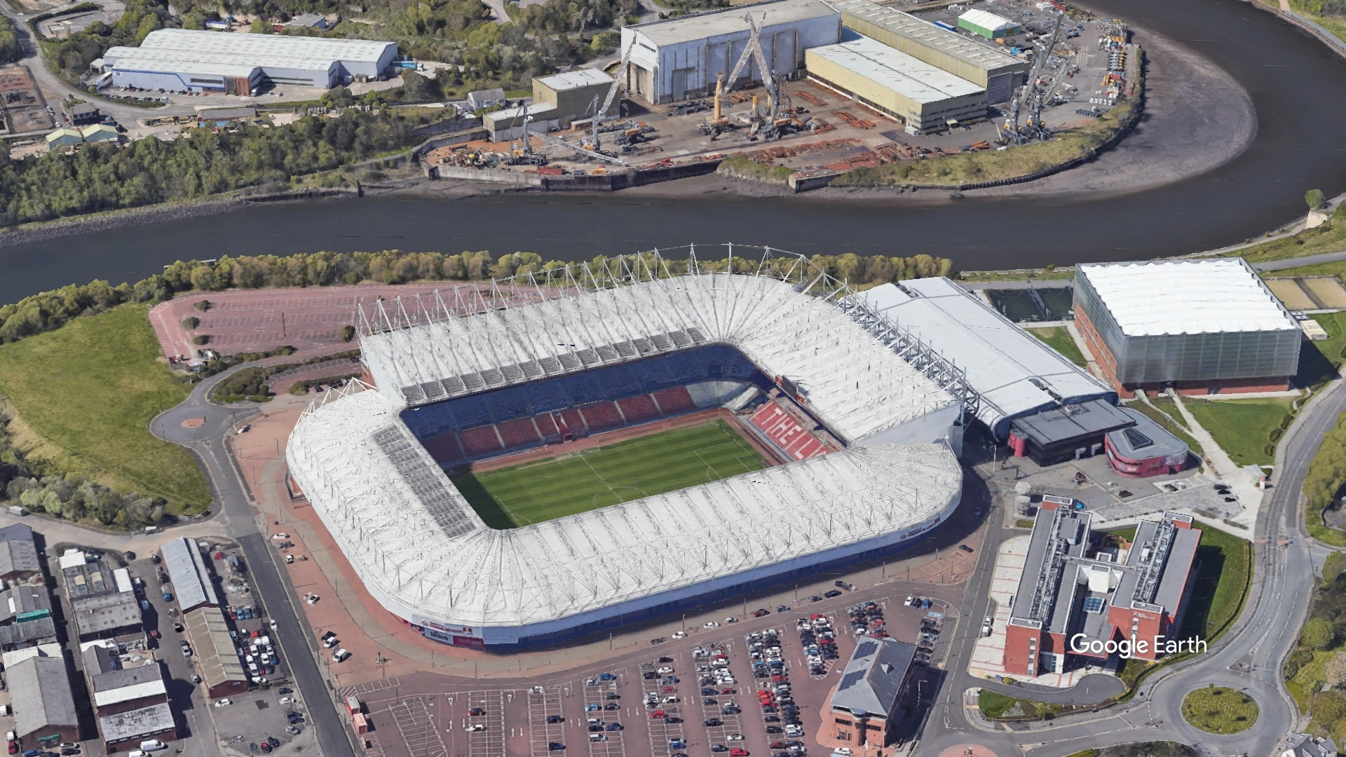 Aerial View of Stadium of Light Stadium Sunderland Football Club