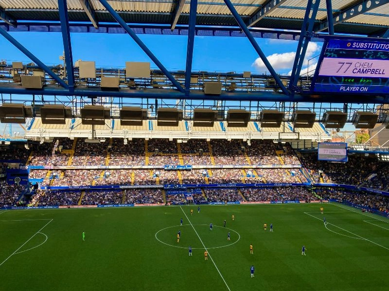 Aerial View of  Stamford bridge Stadium Chelsea Football Club