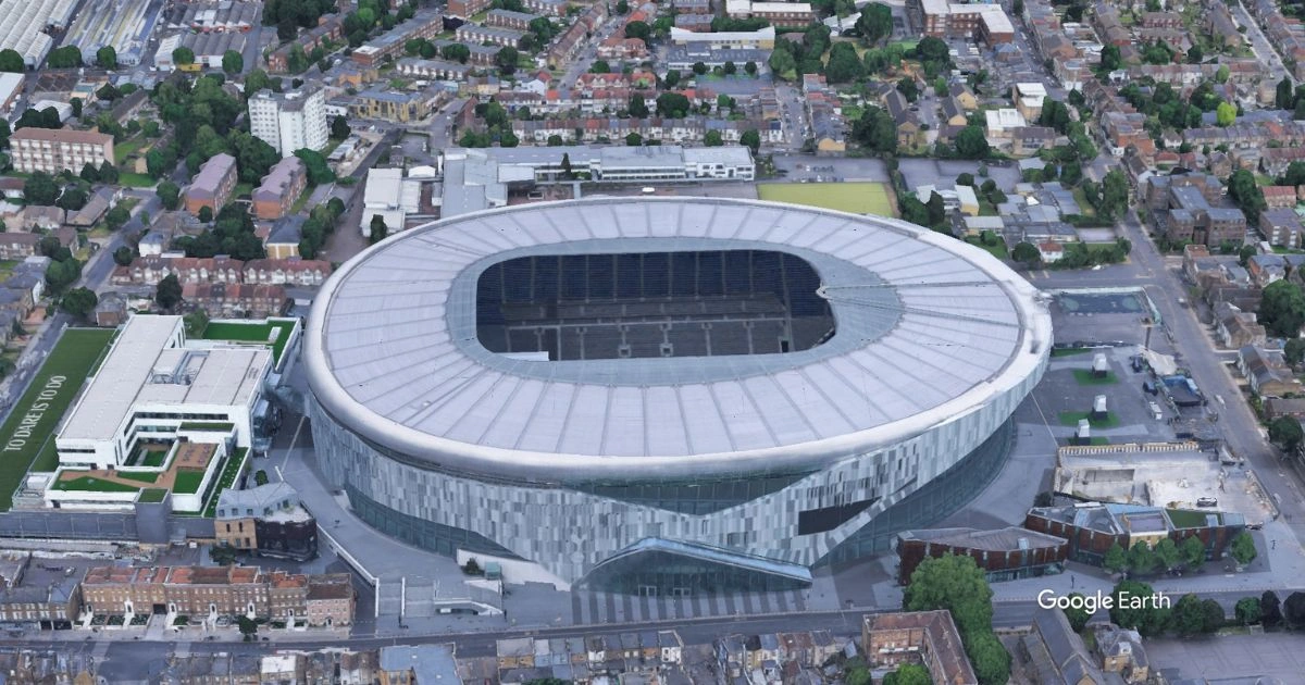 Aerial View of  Tottenham Hotspur Stadium Tottenham Hotspur Football Club