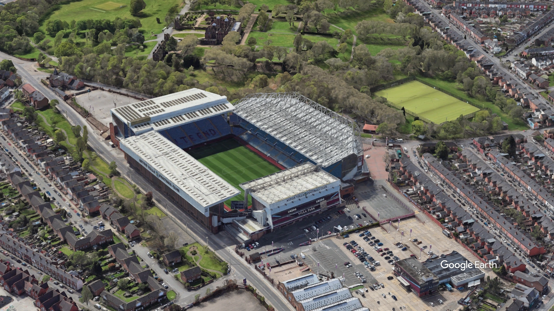 Aerial View of  Villa Park Stadium Aston Villa Football Club 