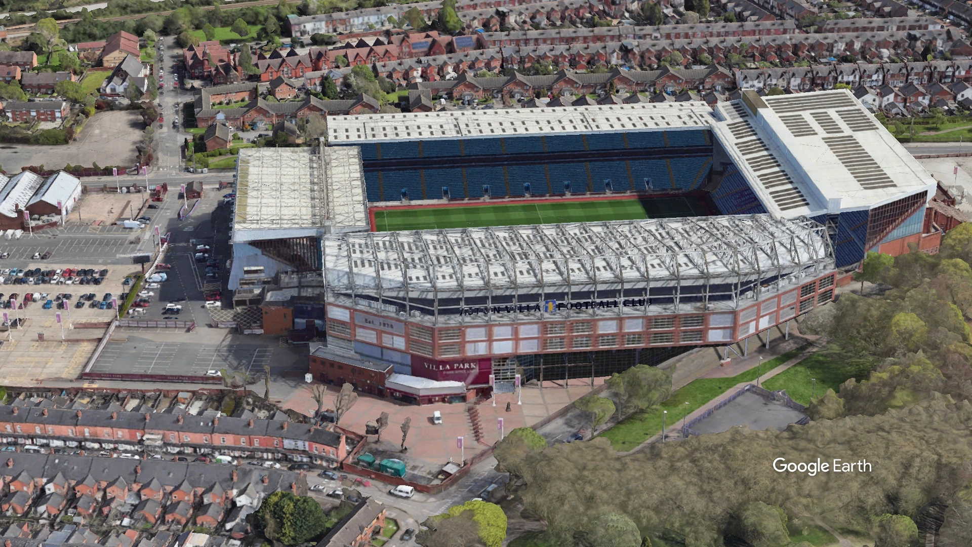 Aerial View of  Villa Park Stadium Aston Villa Football Club 